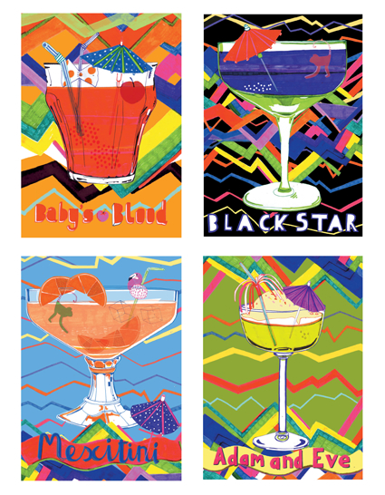 Flip Out Cocktail Cards by Hannah Barton