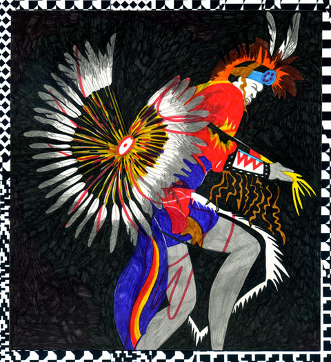 Mohawk Dancer by Maria Papadimitriou aka Slowly The Eggs