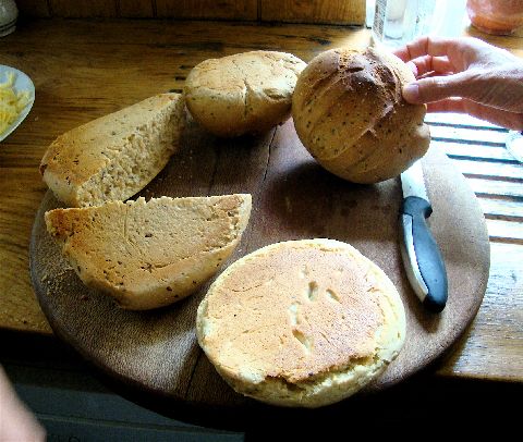 Baking bread at Tir y Gafel