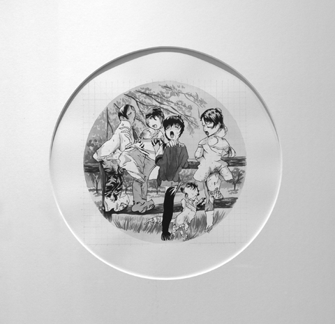 Tom Gallant, Qui Pourra les Renseigner, 2010, Ink Wash Painting, 85cm x 78cm