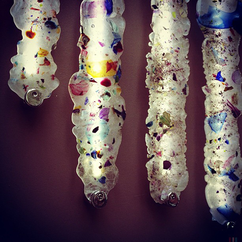 recycled glass lights from Brenda Curry at birmingham city