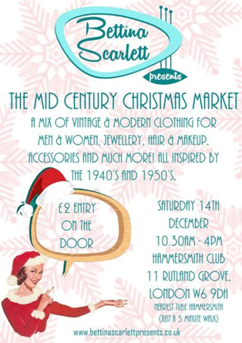 The Mid Century Christmas market flyer