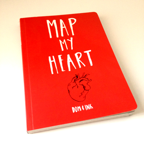 Map My Heart book cover by Dom&Ink
