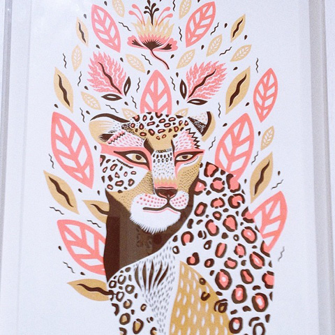 Pick Me Up pink leopard by Margaux Carpentier