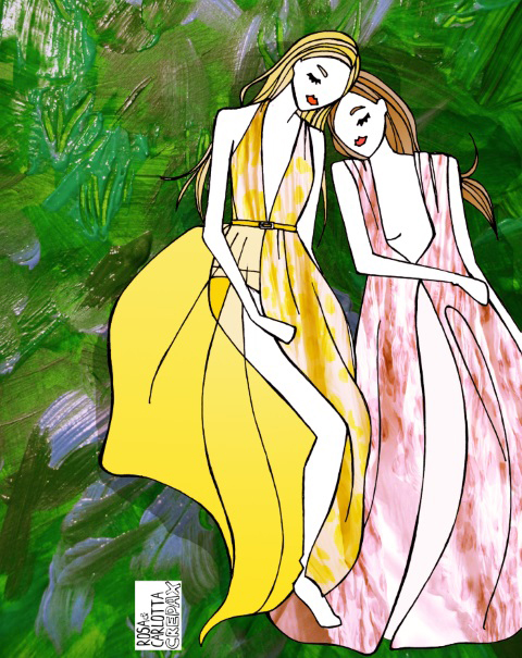 Zeynep Kartal Spring Summer 2015, Illustration by Rosa Crepax and Carlotta Crepax, Illustrated Moodboard for Amelia's Magazine