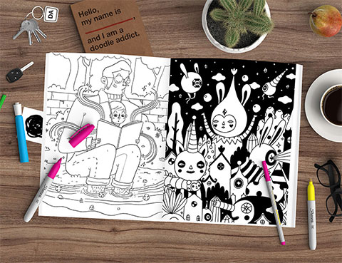 Doodlers Anonymous Epic Colouring Book